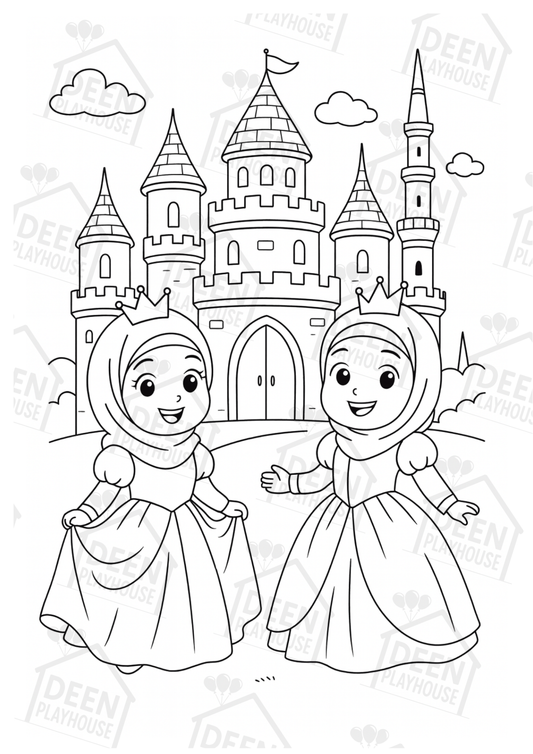 My First Muslim Colouring Book - for Girls