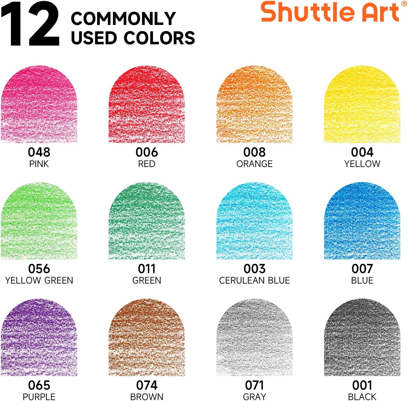 12 Colours Pack Pre-sharpened Coloured Pencil Set