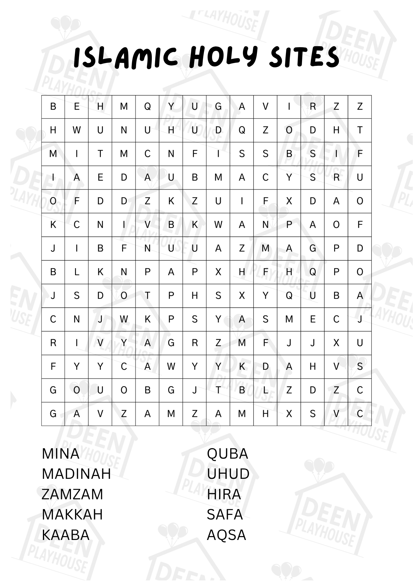 Islamic Word Search Book