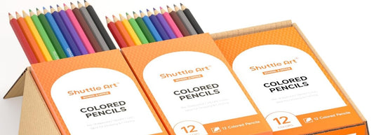 12 Colours Pack Pre-sharpened Coloured Pencil Set