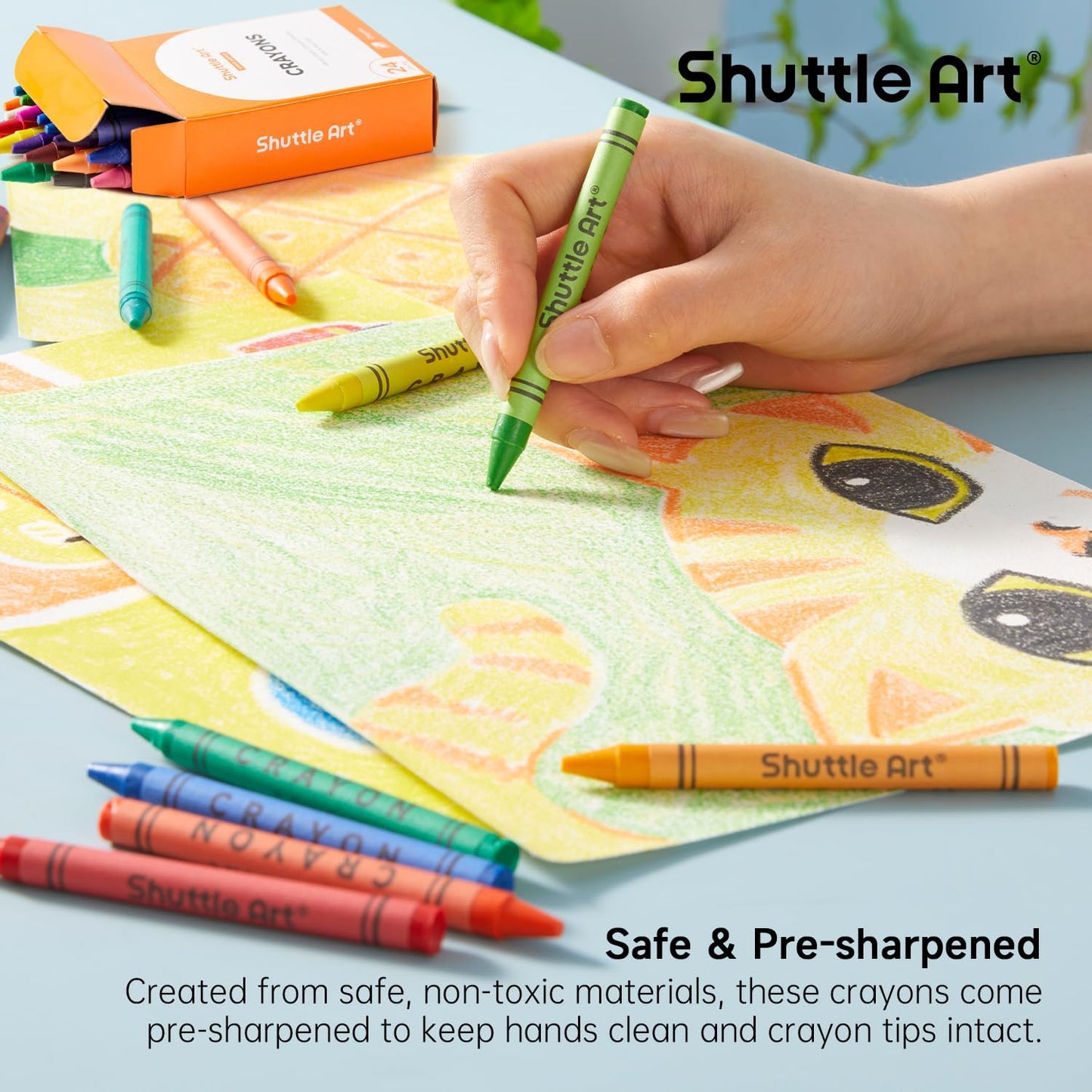 24 Assorted Colours Crayons