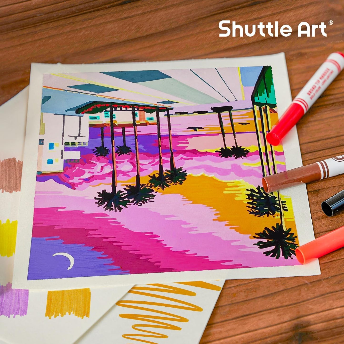 8 Colours Felt Tip Pens for Children