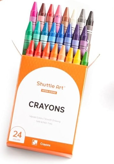 24 Assorted Colours Crayons