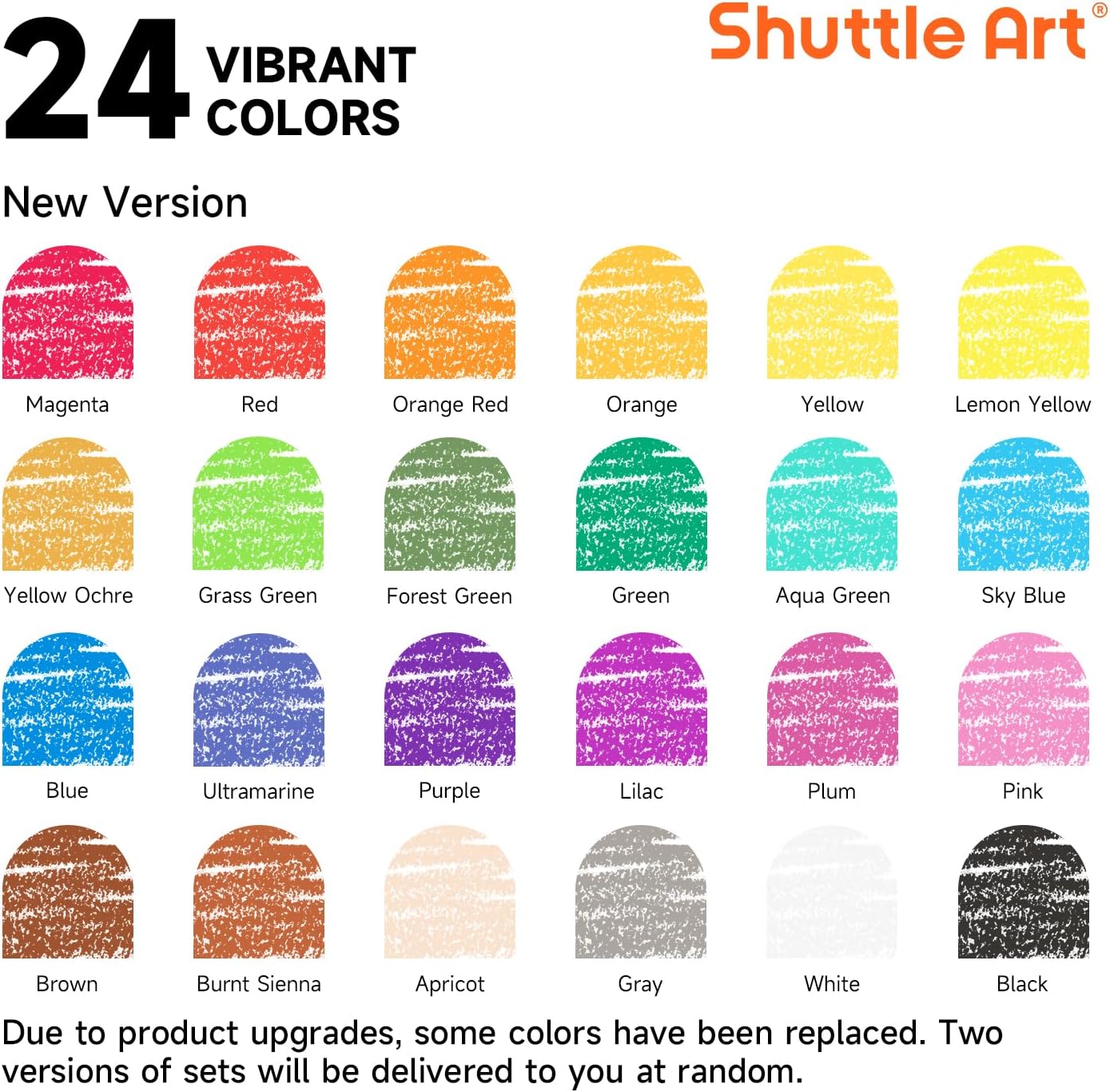 24 Assorted Colours Crayons